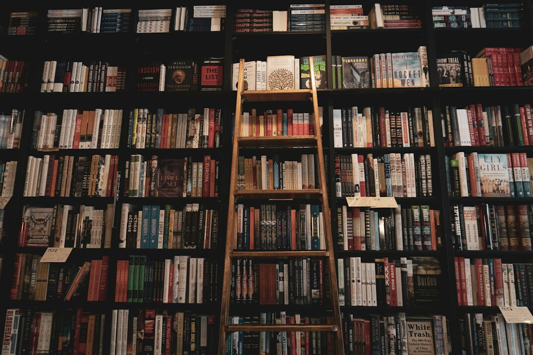 bookshelf with novels