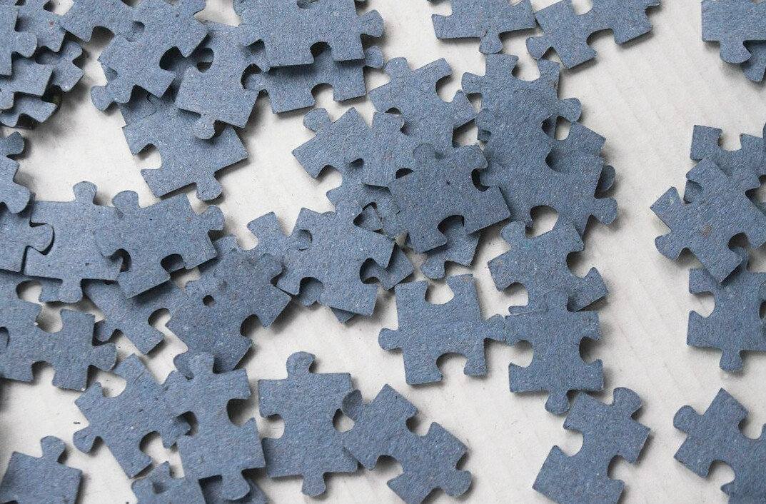 vintage puzzle pieces